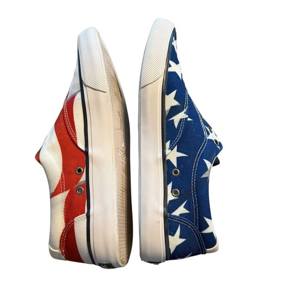 Sperry Mens American Flag Print Canvas Sneakers mens size 9 patriotic - Picture 6 of 12